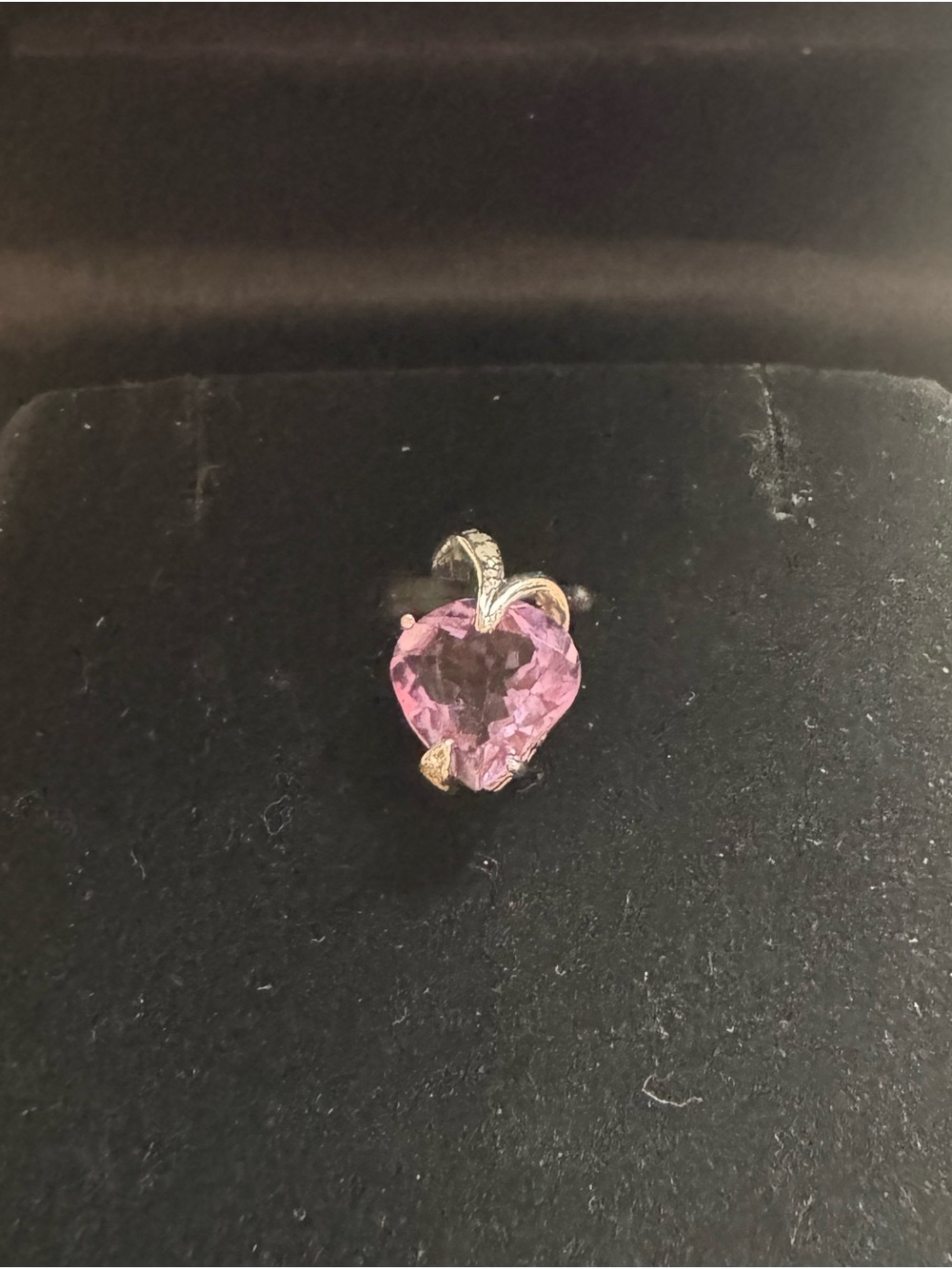 Kay Jewelers Purple Heart Gemstone Pendant in Silver-Tone Setting